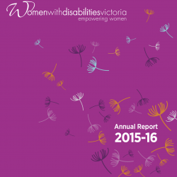 Cover of the WDV 2015-16 Annual report