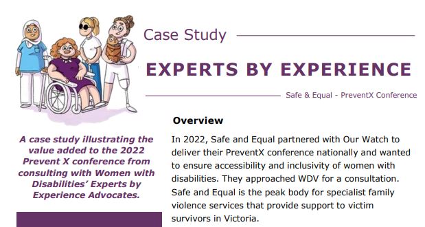 Image of the case study pdf with the title and an illustration of a diverse group of women